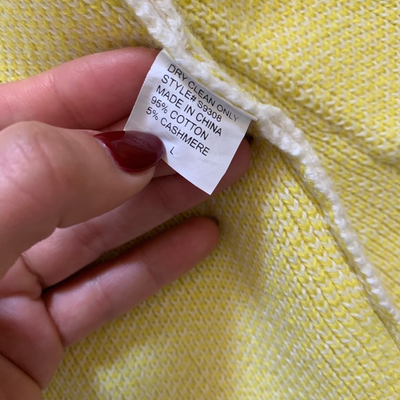 Twelfth Street by Cynthia Vincent Yellow & White Cardigan - Picture 5 of 6